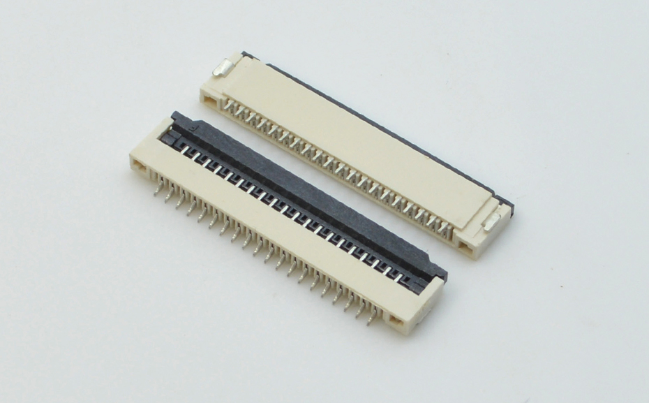 FPC/FFC连接器 0.5mm-20P/21/22/23/24P/25/26/28/30PIN 翻盖下接,宏利
